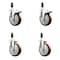 Service Caster 5 Inch 316SS Maroon Poly Swivel 1 Inch Stem Caster Lock Brake SCC, 2PK SS316TTLEX20S514-PPUB-MRN-2-S-2-1 - alternate 1